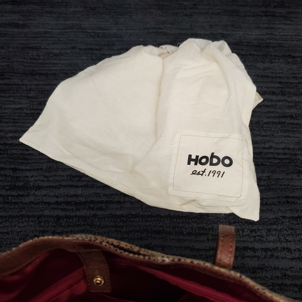 Hobo International Brown Finely Tote Autumn Python Bag - Picture 8 of 9